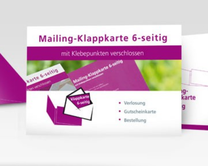 Mailing-Klappkarte im Wickelfalz