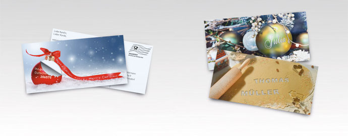 Mailings zu Weihnachten und für die Adventszeit